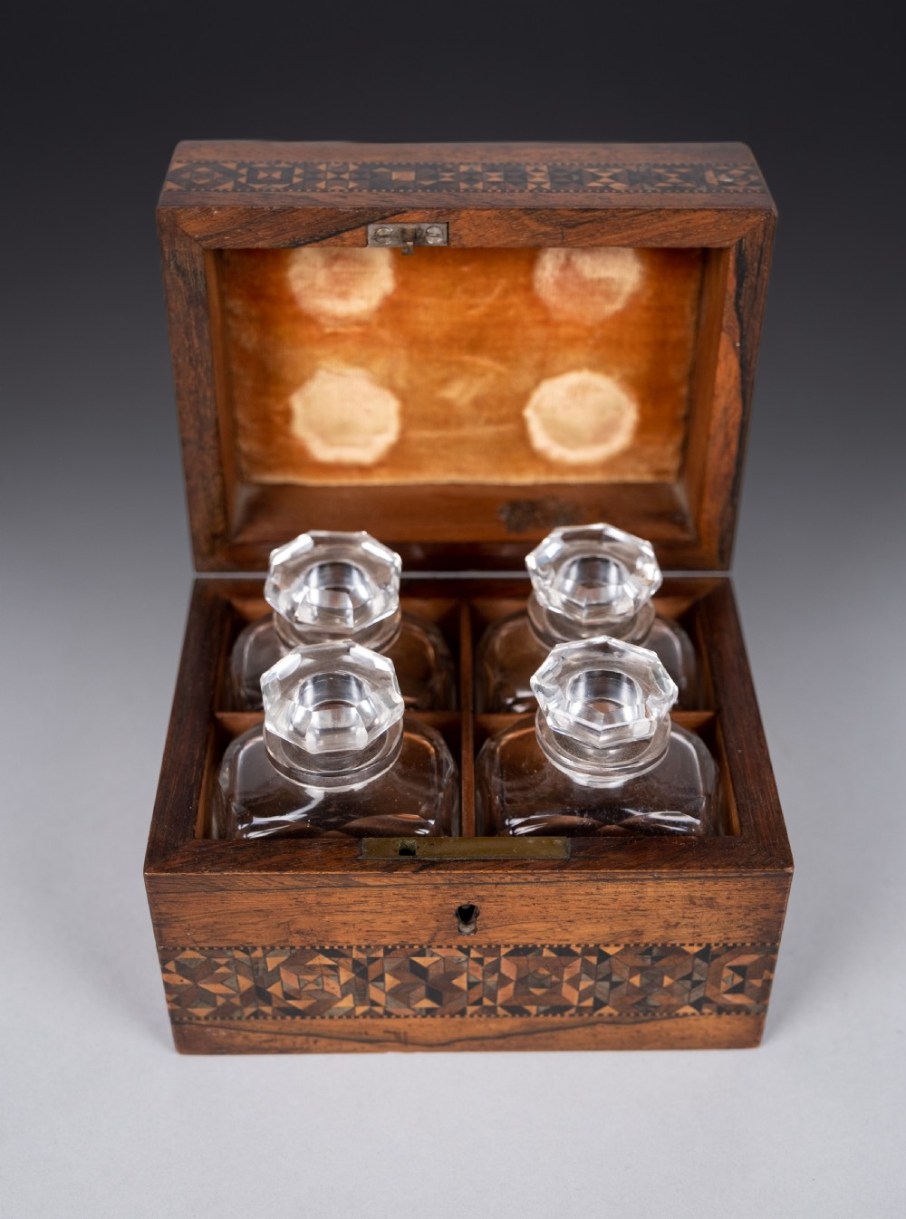 Tunbridge Ware 'Perspective Cube' Scent Bottle Box View VI