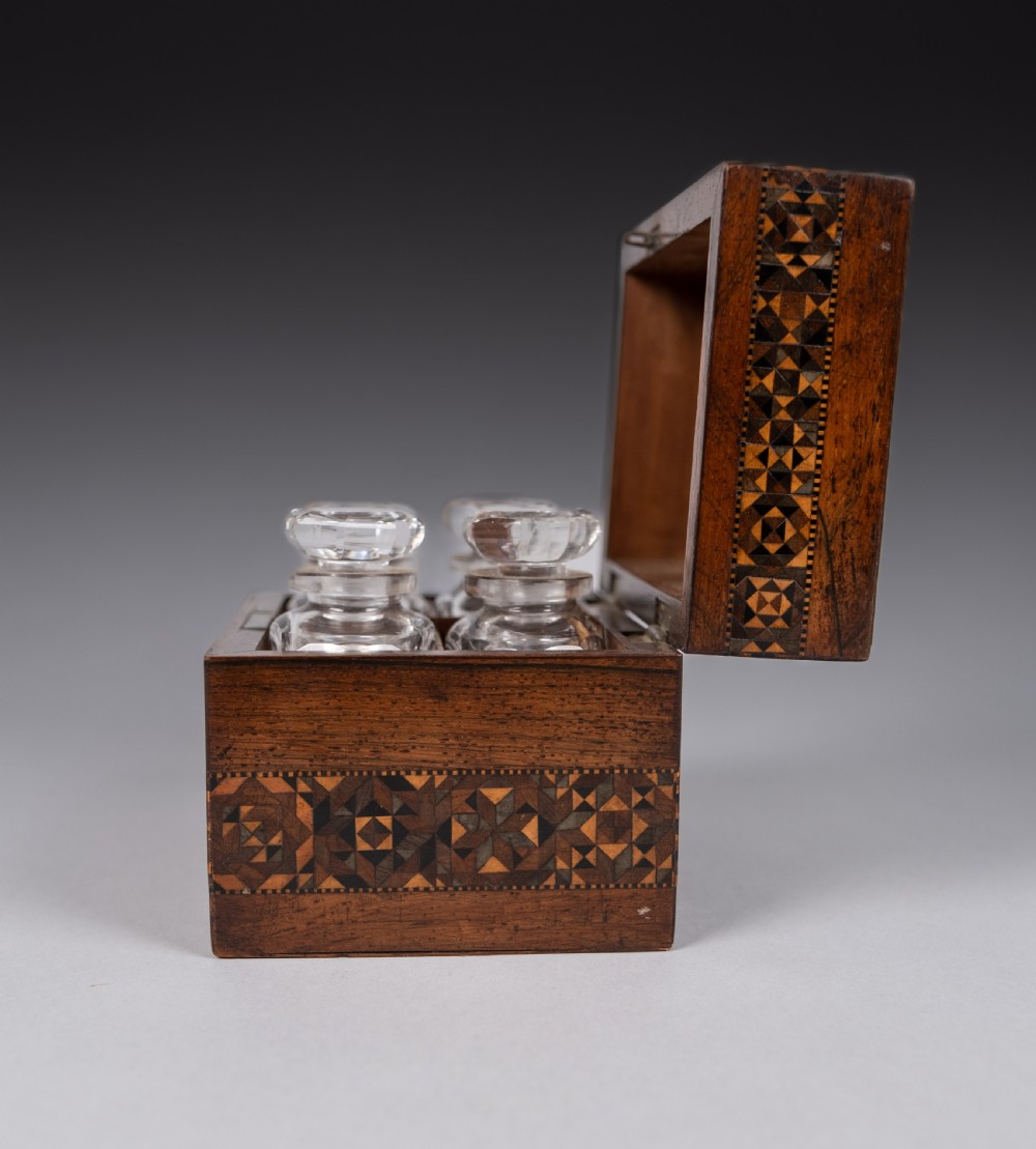 Tunbridge Ware 'Perspective Cube' Scent Bottle Box View XI