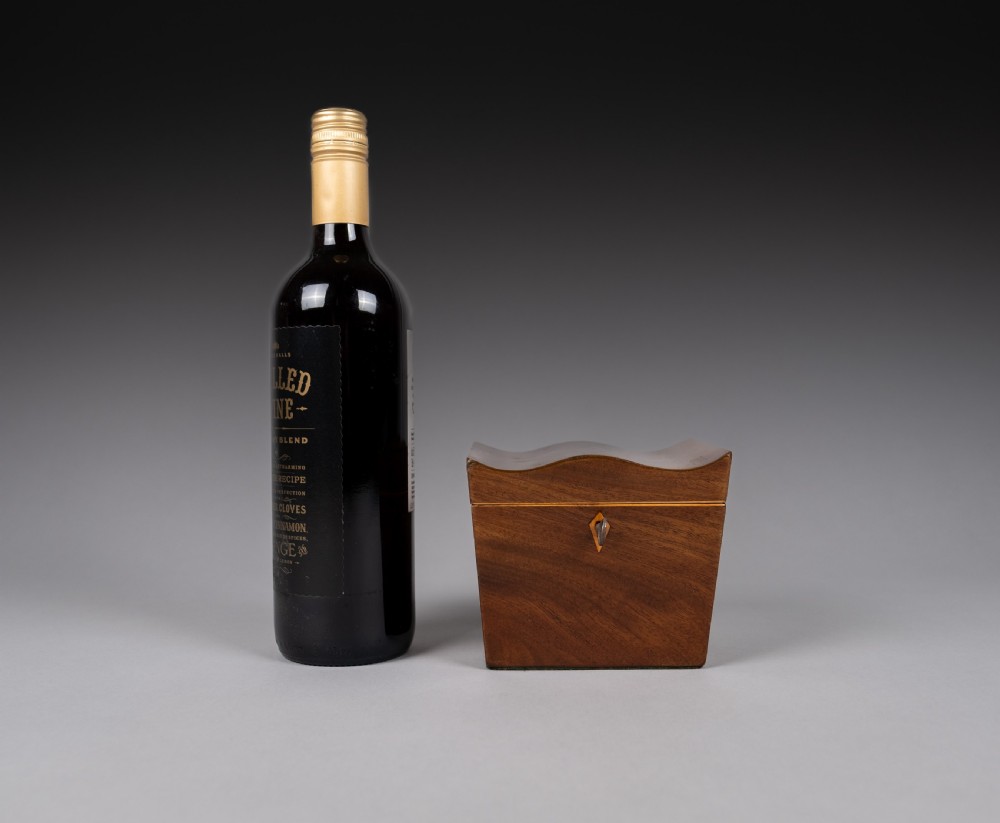 George III Mahogany Serpentine Top Tea Caddy, c.1790 View XII