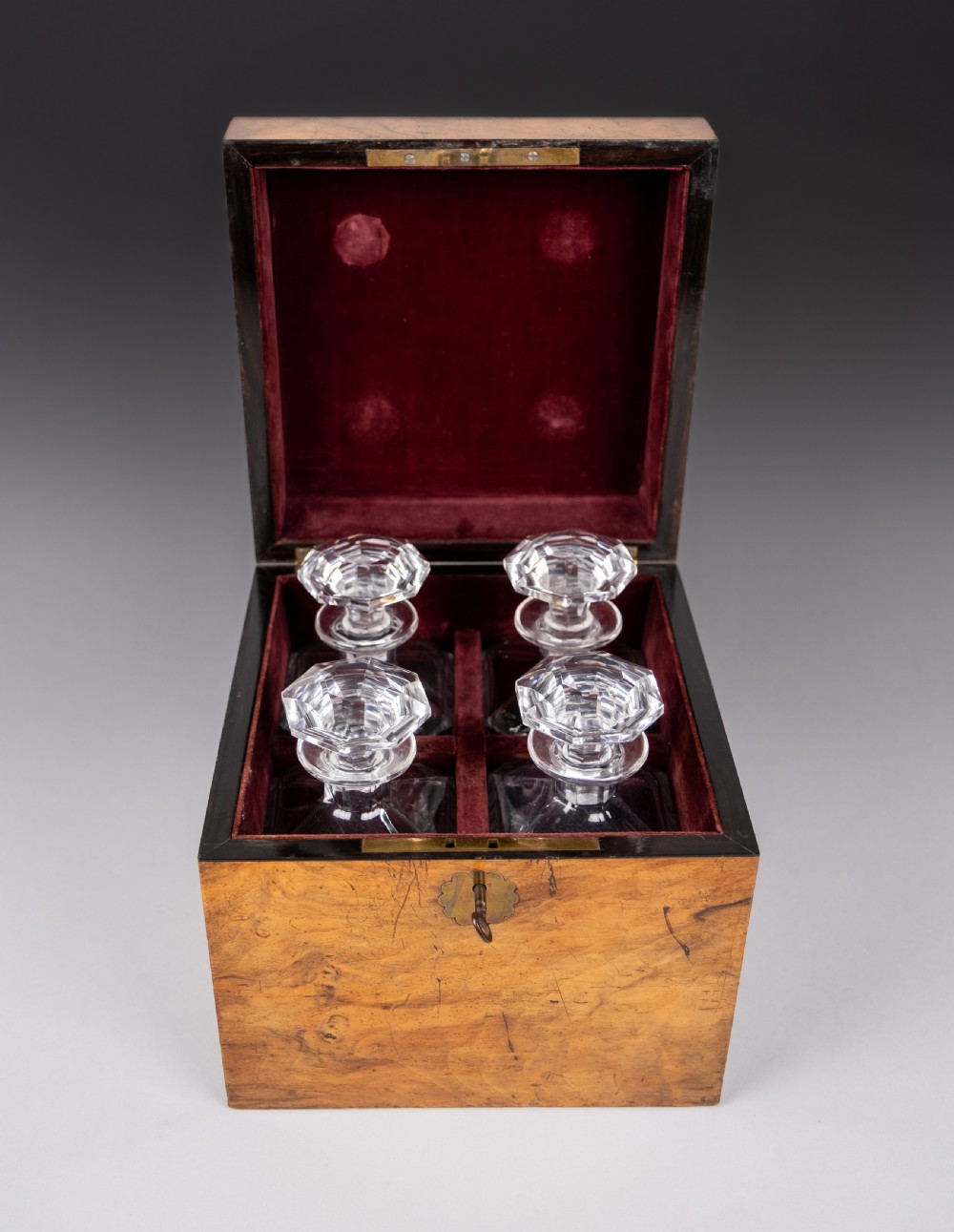Large Victorian Walnut Decanter Box View II
