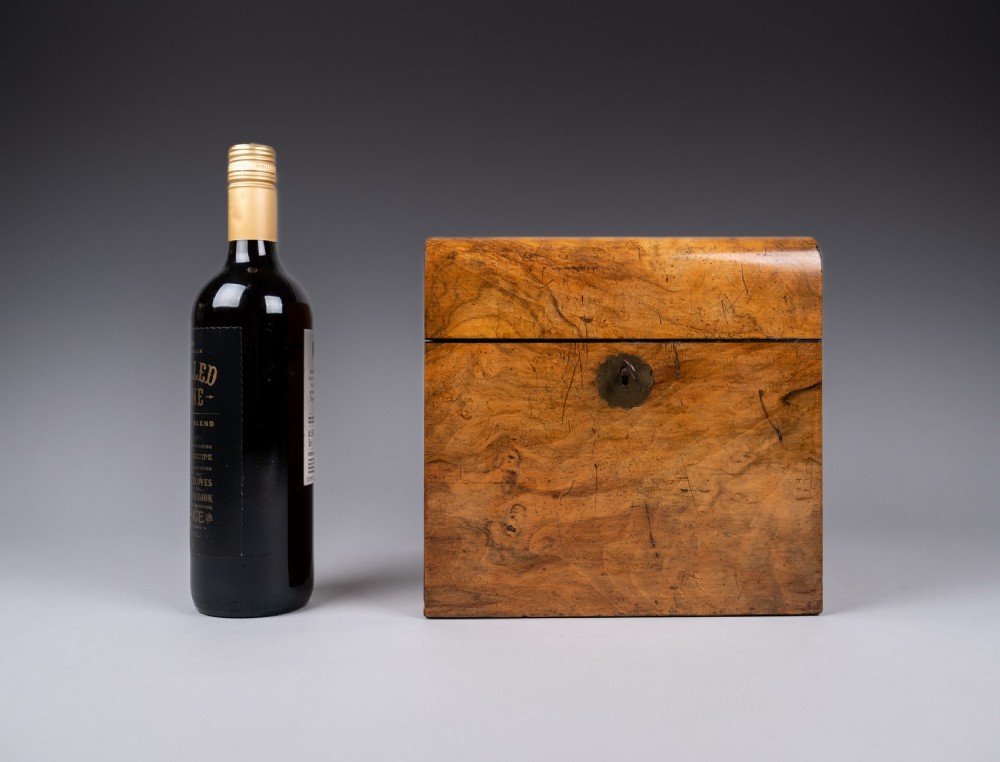 Large Victorian Walnut Decanter Box View XV