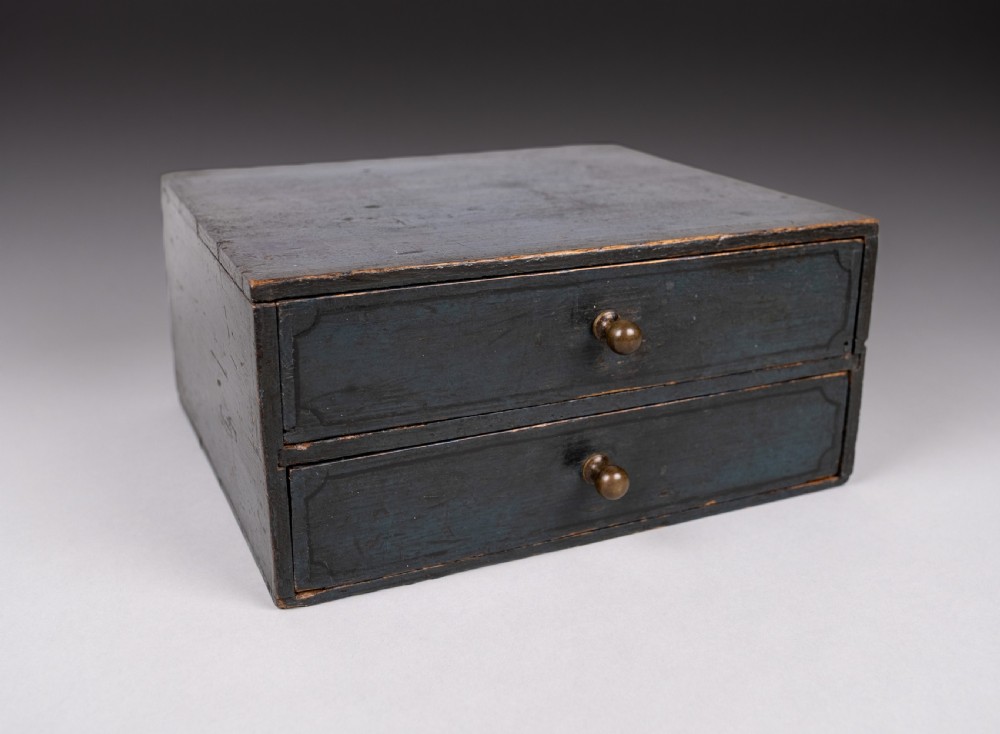 Victorian Painted Pine Table Top Drawers, Dated 1892. View II