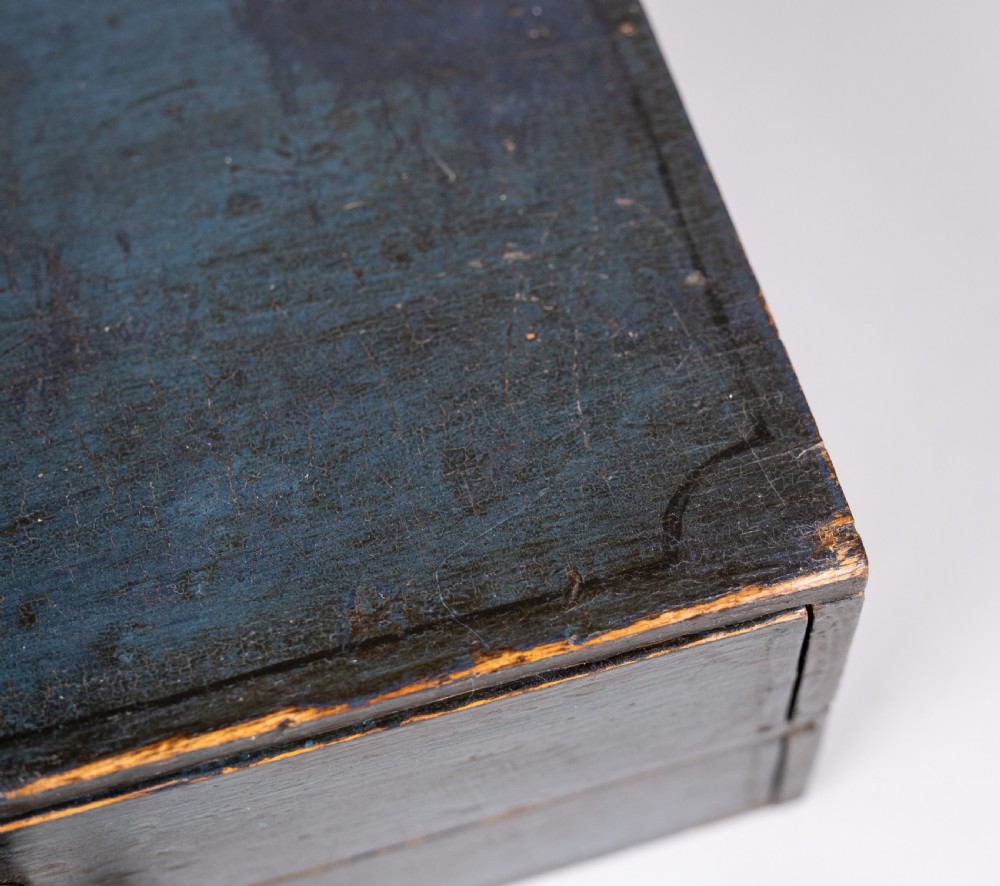 Victorian Painted Pine Table Top Drawers, Dated 1892. View V