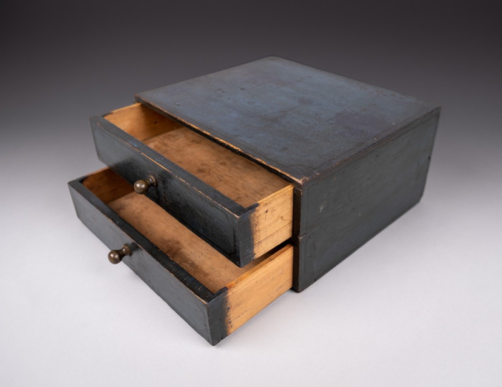 Victorian Painted Pine Table Top Drawers, Dated 1892. View VII