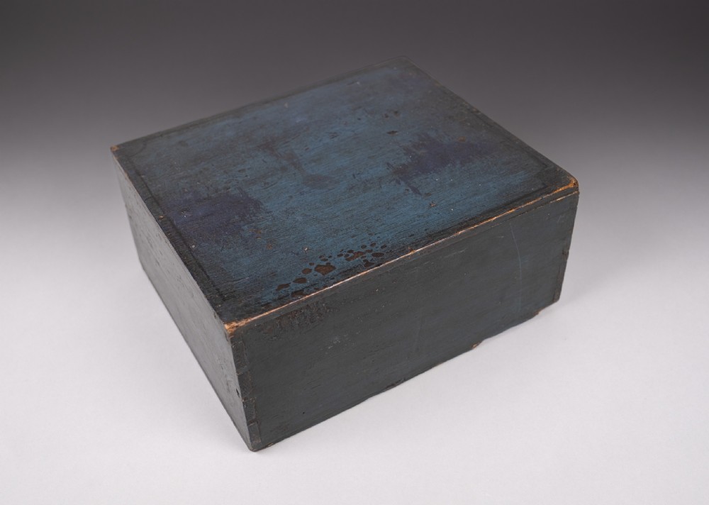 Victorian Painted Pine Table Top Drawers, Dated 1892. View XIII