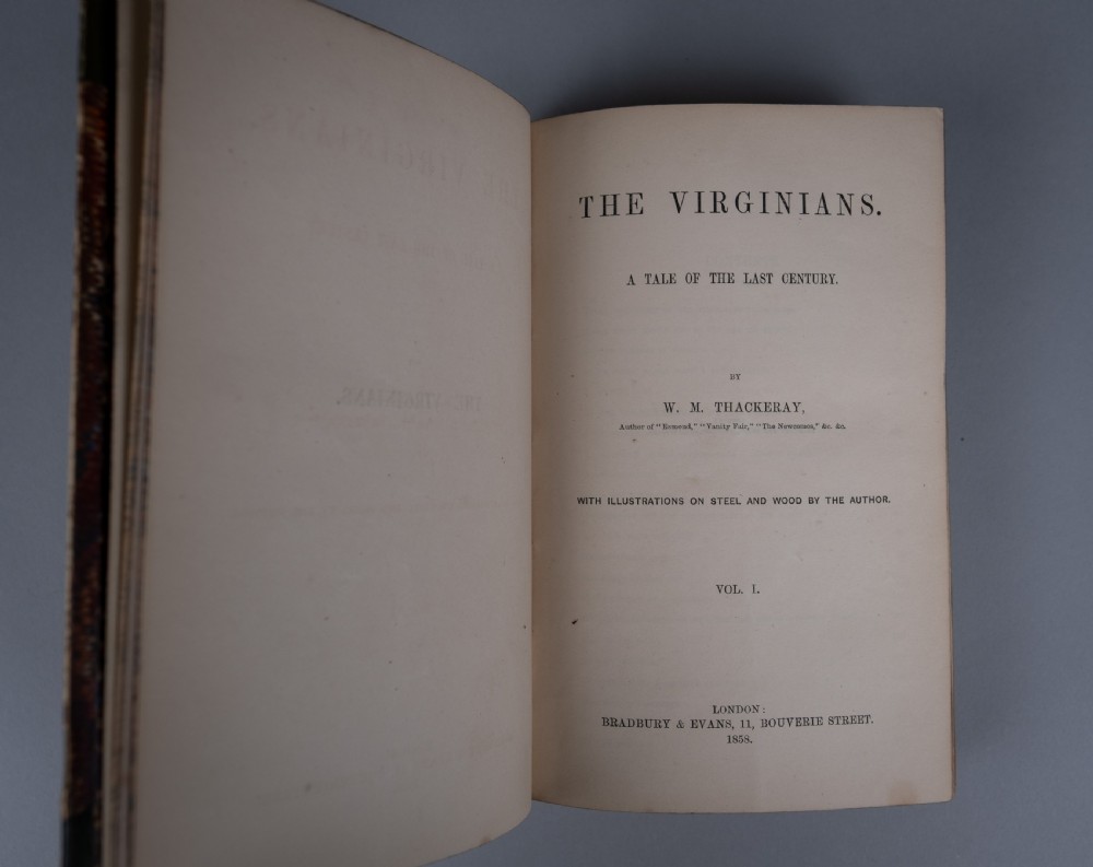 1858-59 The Virginians by W. Thackeray. First Issue, First Edition. 2 Book Set. View IX