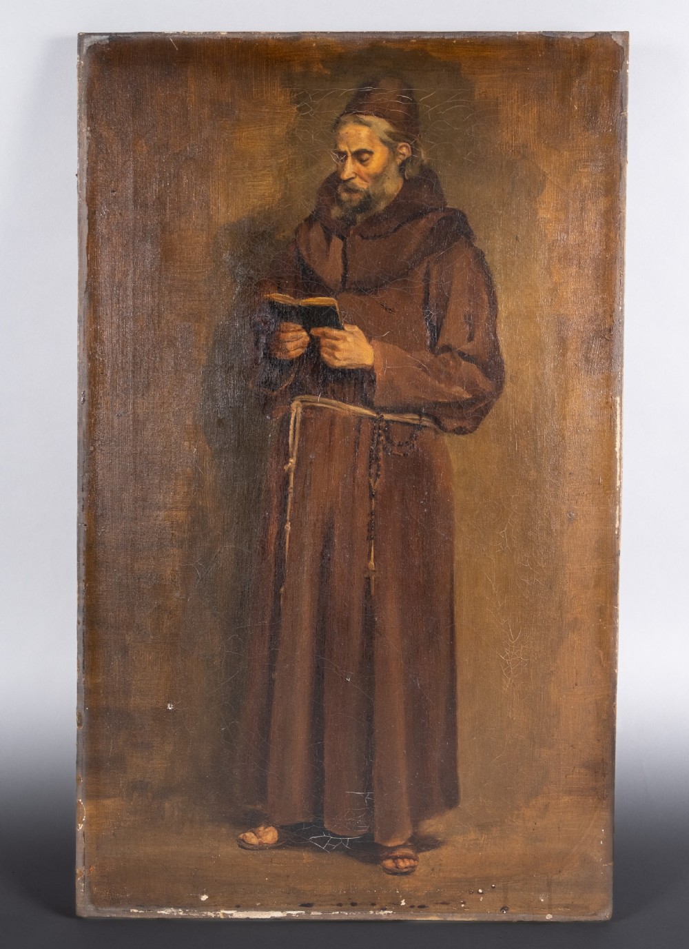19th Century Oil On Canvas - The Friar View II
