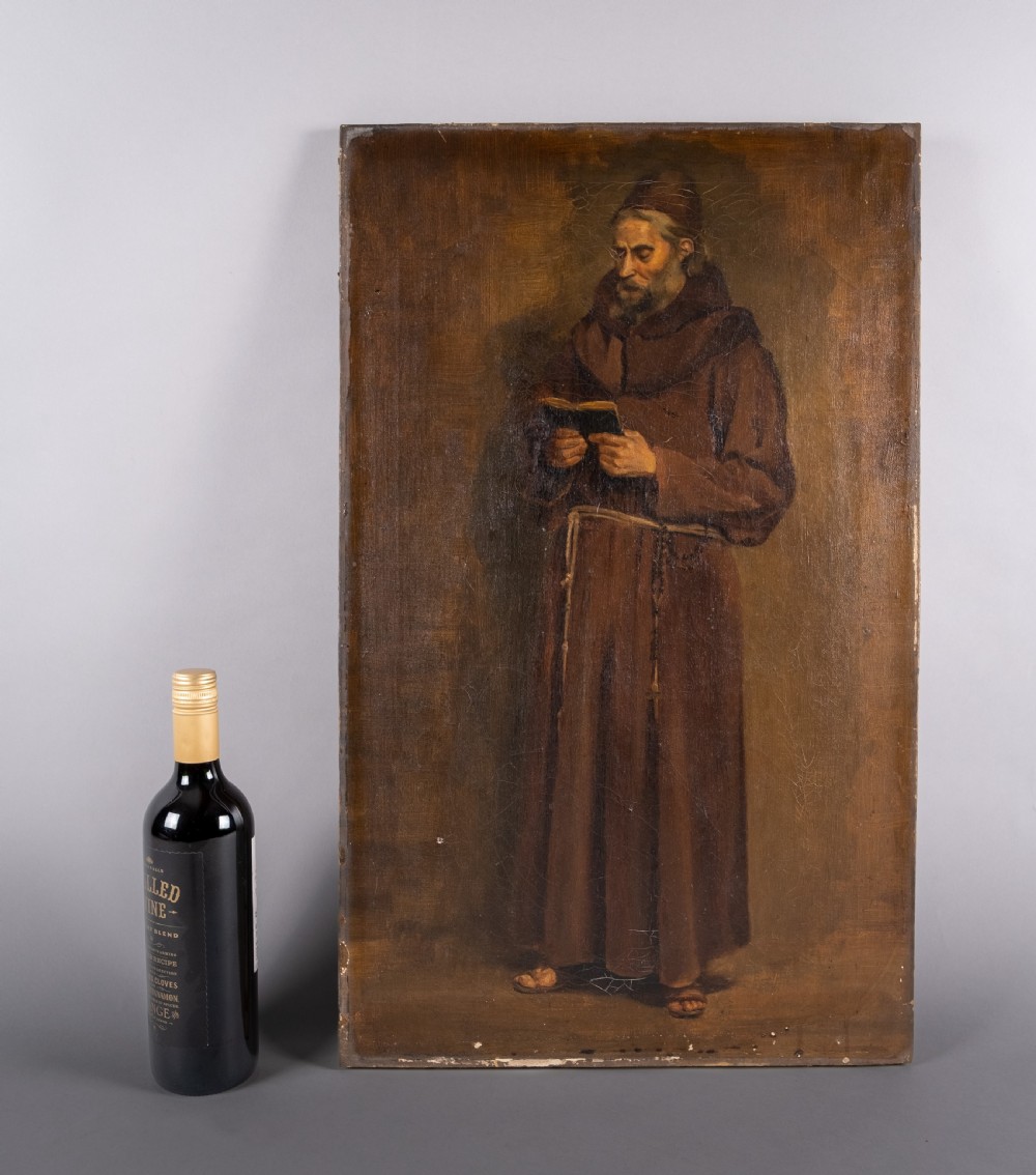 19th Century Oil On Canvas - The Friar View VII