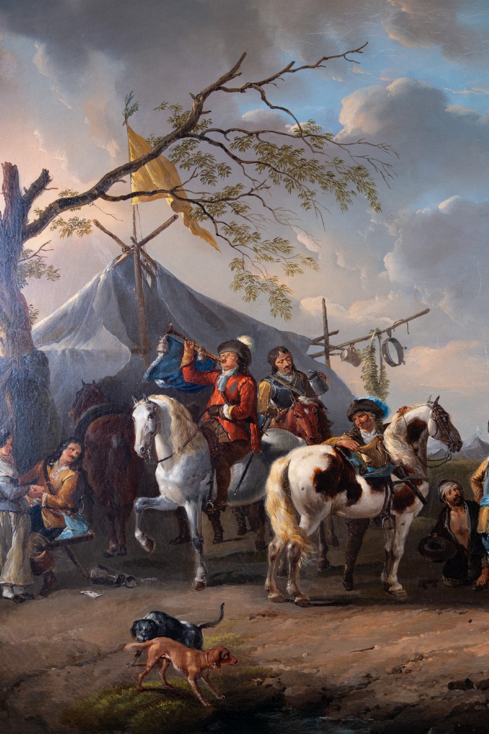 Follower Of Philips Wouwerman (1619-1668) - A Military Camp - 18th Century, Oil On Canvas. View VII