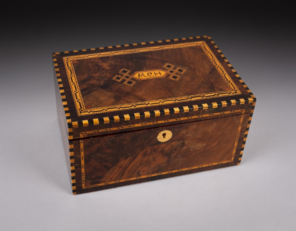 Fine 19th Century Inlaid Walnut Jewellery Box View II