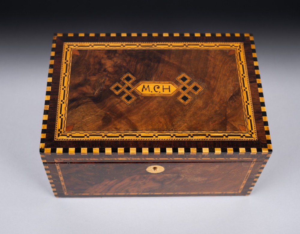 Fine 19th Century Inlaid Walnut Jewellery Box View III