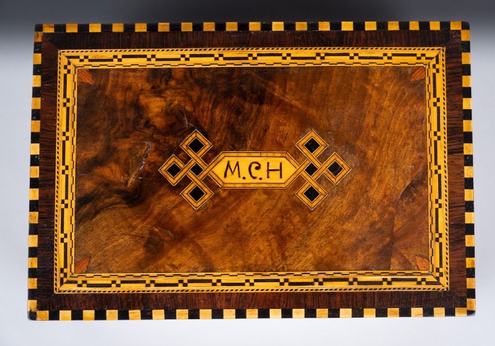 Fine 19th Century Inlaid Walnut Jewellery Box View IV