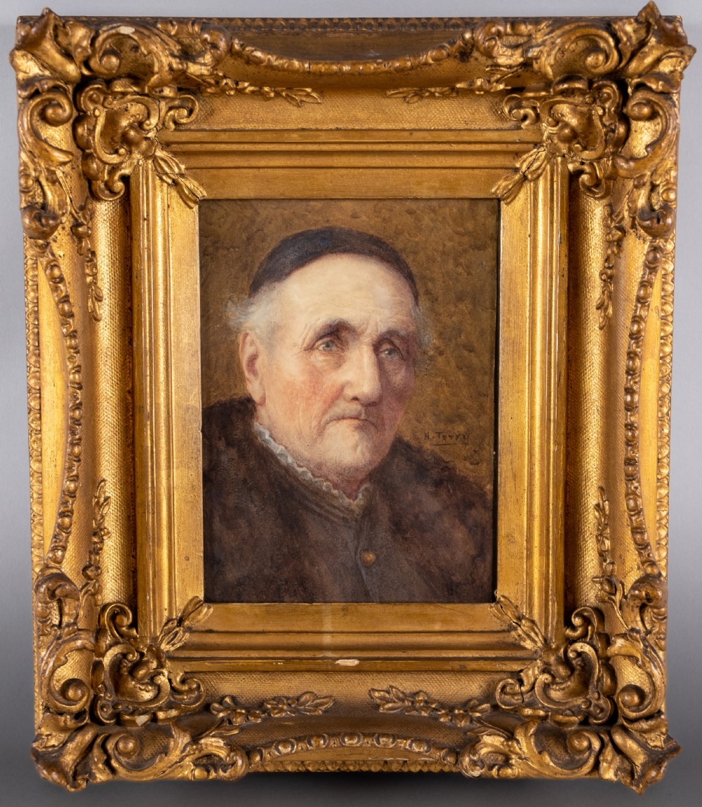 Henry Terry (1854-1920) - Elderly Gentleman. Watercolour.