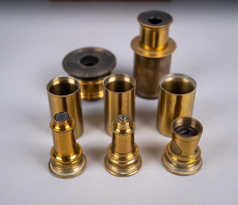 19th Century Brass Field Microscope & Lenses View VII