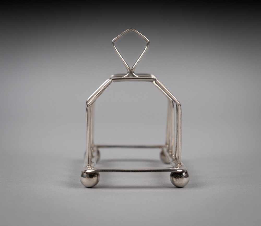 Sterling Silver Five-Bar Toast Rack by Adie Brothers, Birmingham, 1926 View II