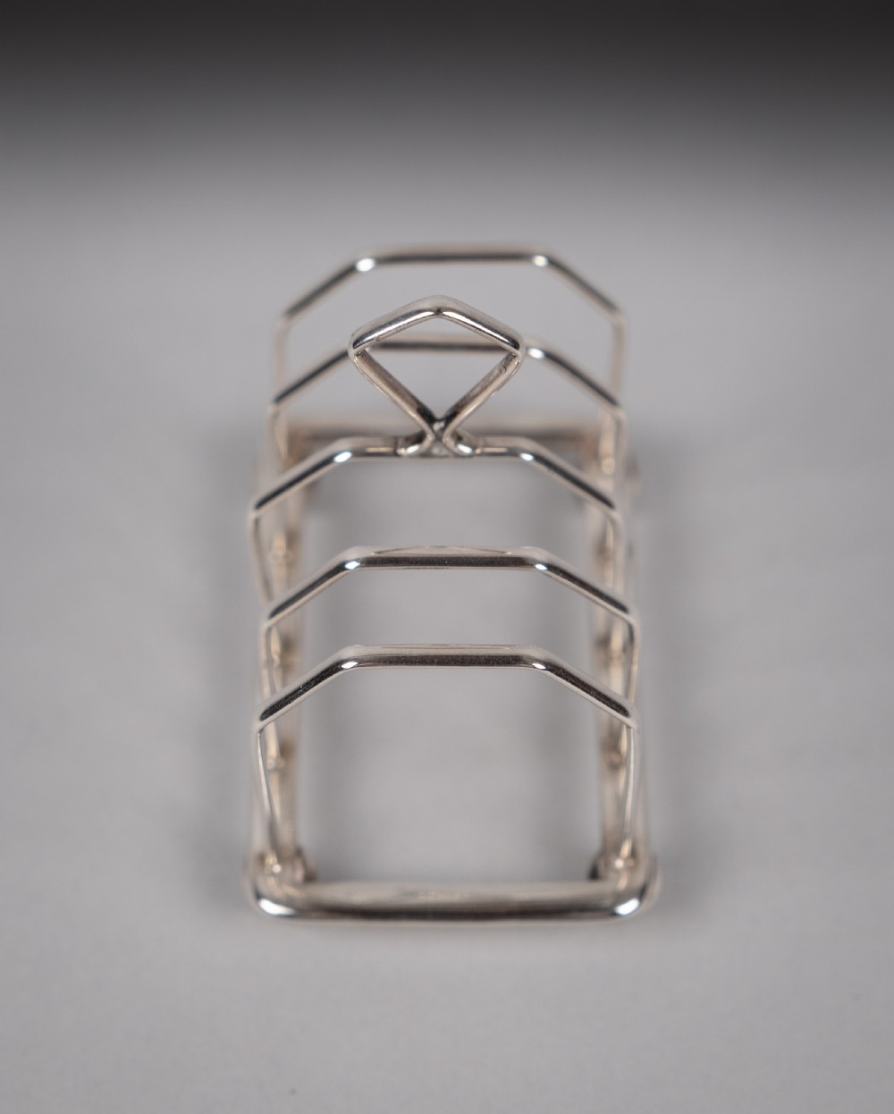 Sterling Silver Five-Bar Toast Rack by Adie Brothers, Birmingham, 1926 View III