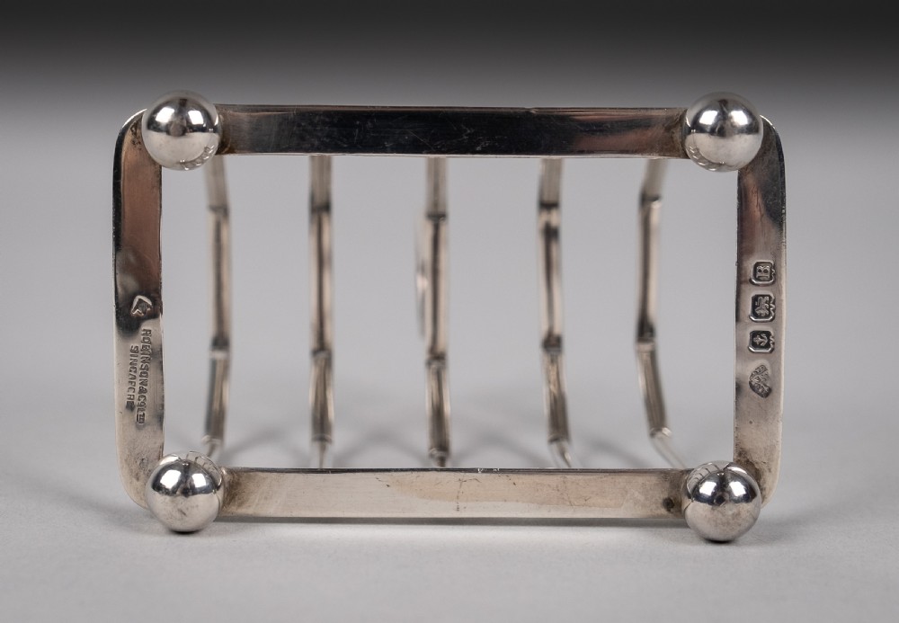Sterling Silver Five-Bar Toast Rack by Adie Brothers, Birmingham, 1926 View VI
