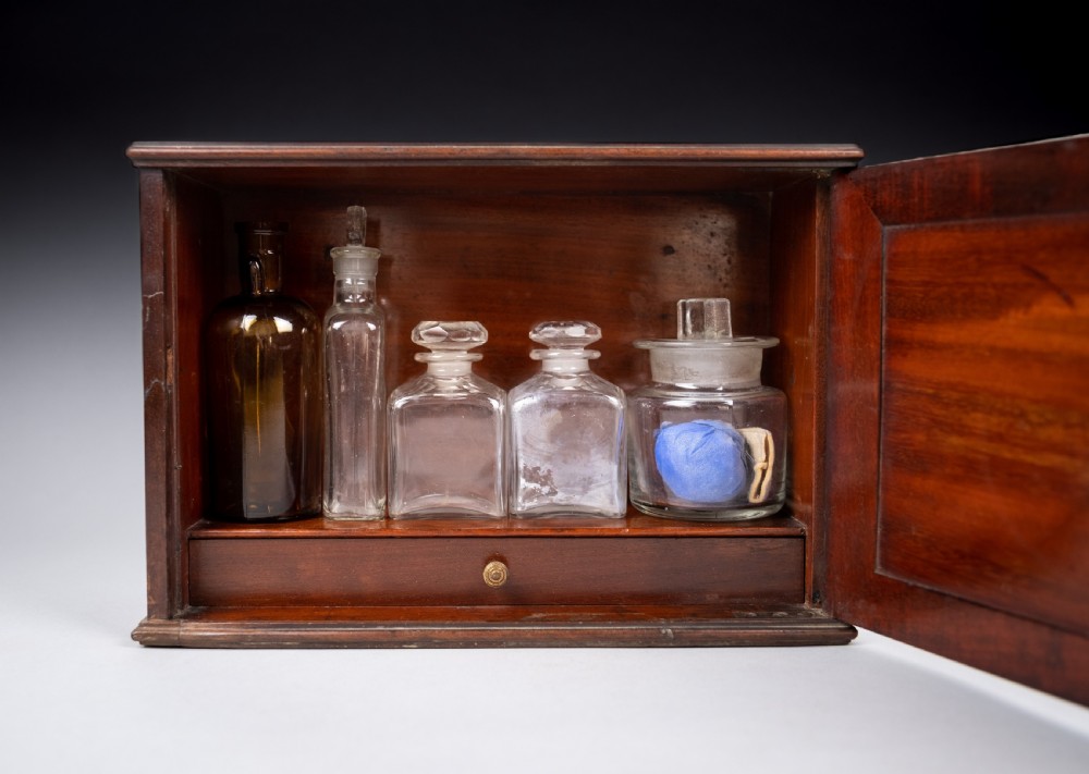 19th Century Mahogany Apothecary Cabinet With Key View II