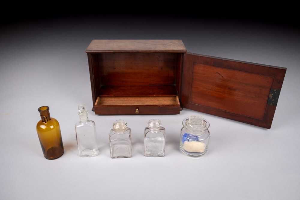 19th Century Mahogany Apothecary Cabinet With Key View VII