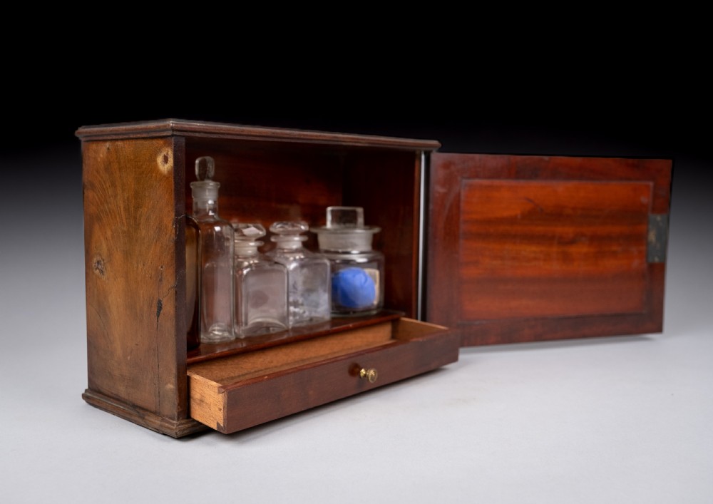 19th Century Mahogany Apothecary Cabinet With Key View VIII