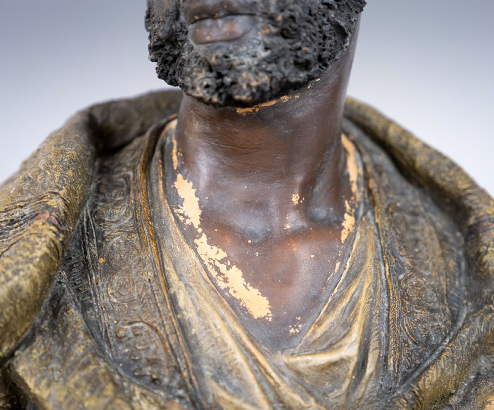 Friedrich Goldscheider (1845-97) Orientalist Terracotta Bust, c.1890. View III