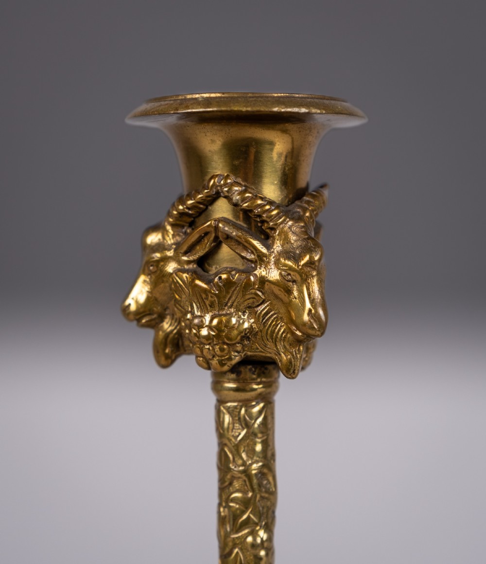 Pair Of Gilt Bronze French Candlesticks, c.1900 View VI