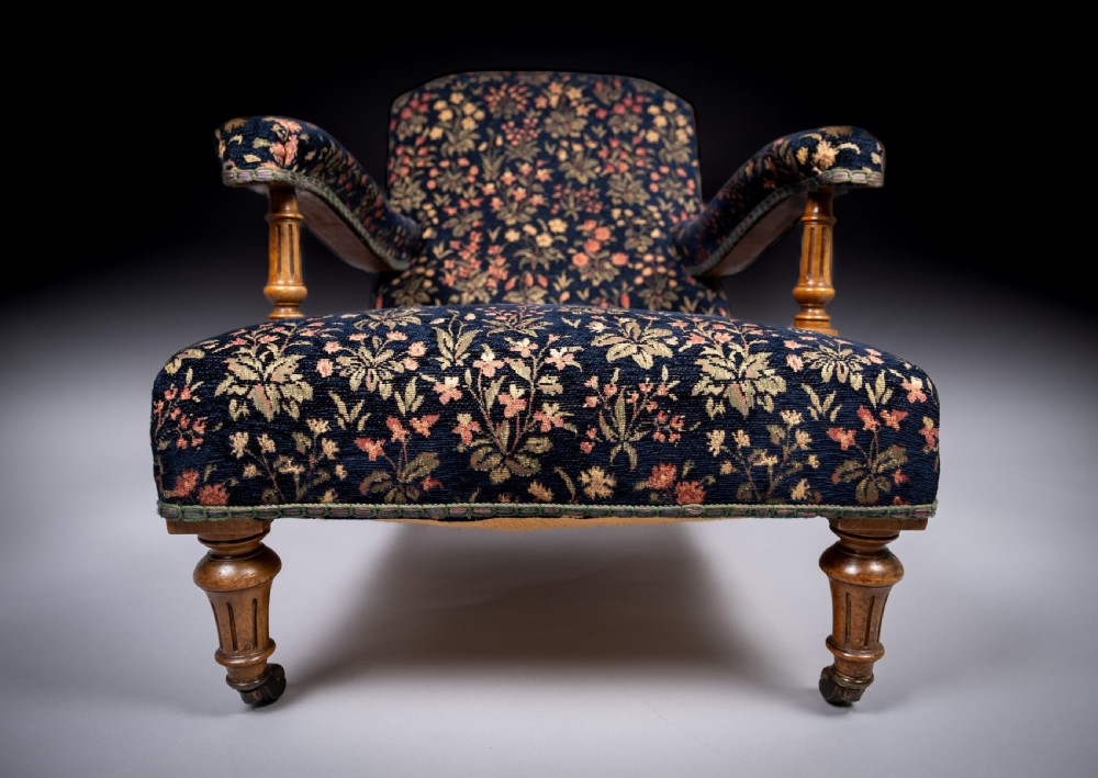 Howard Style Walnut Open Armchair, c.1880 (stamped) View IX