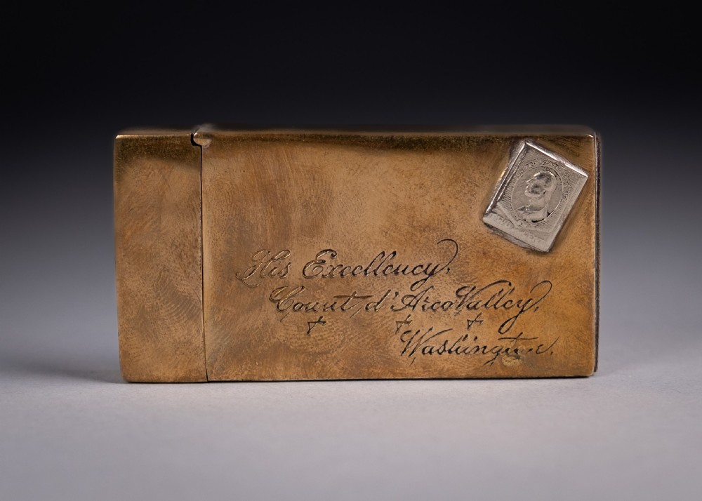 Early 20th Century 900 Silver Gilt 'Letter' Vesta View II