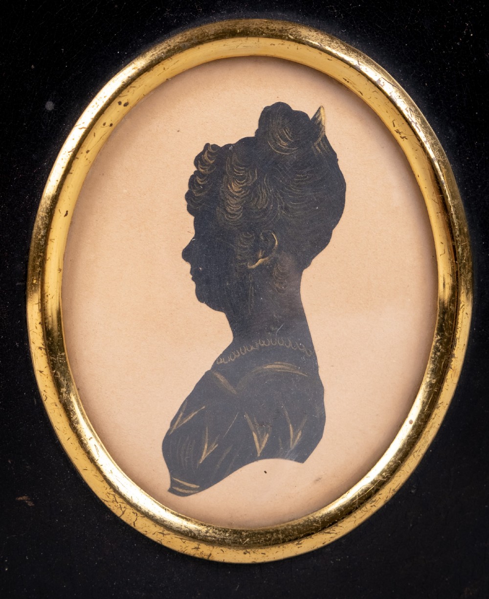Near Pair Of Georgian Bronzed Silhouettes View II