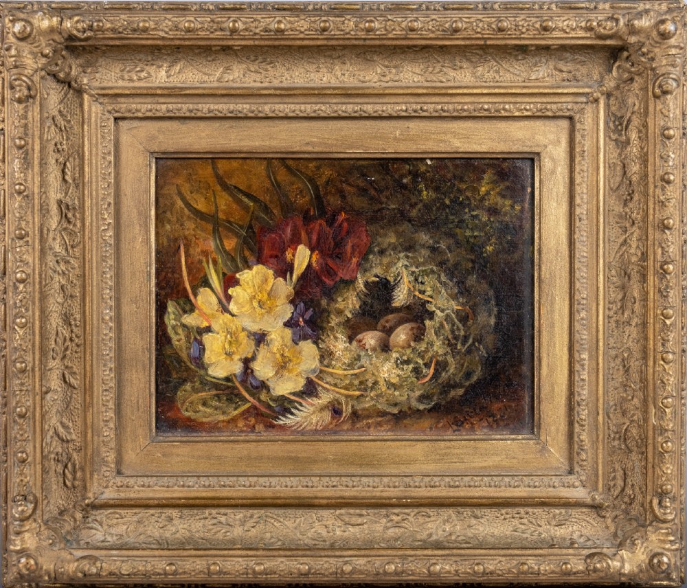 'Emblems Of Spring' by Laura Mias, 1881. Oil On Canvas.  View IV