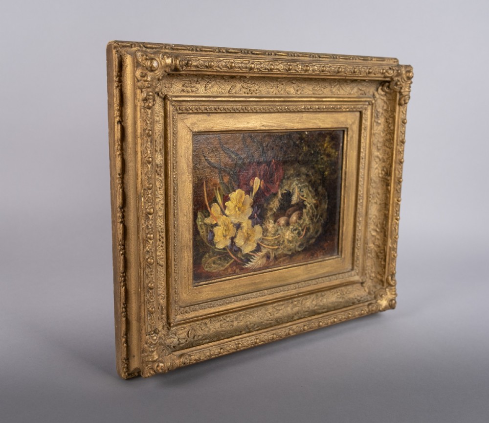 'Emblems Of Spring' by Laura Mias, 1881. Oil On Canvas.  View V