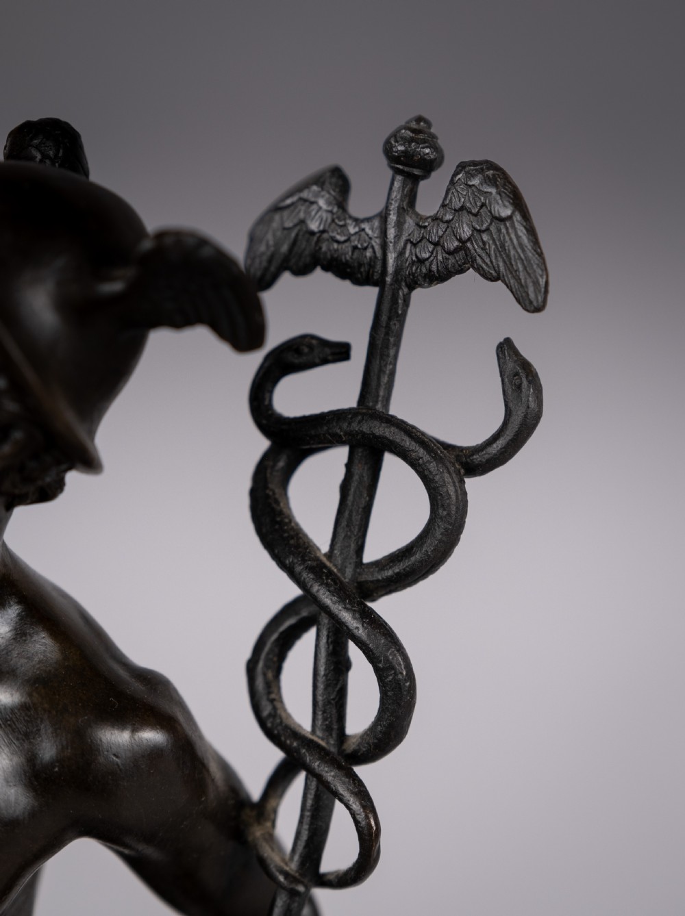 Large Grand Tour Bronze Of Mercury After Giambologna - Foundry Of Georgio Sommer. View XIII