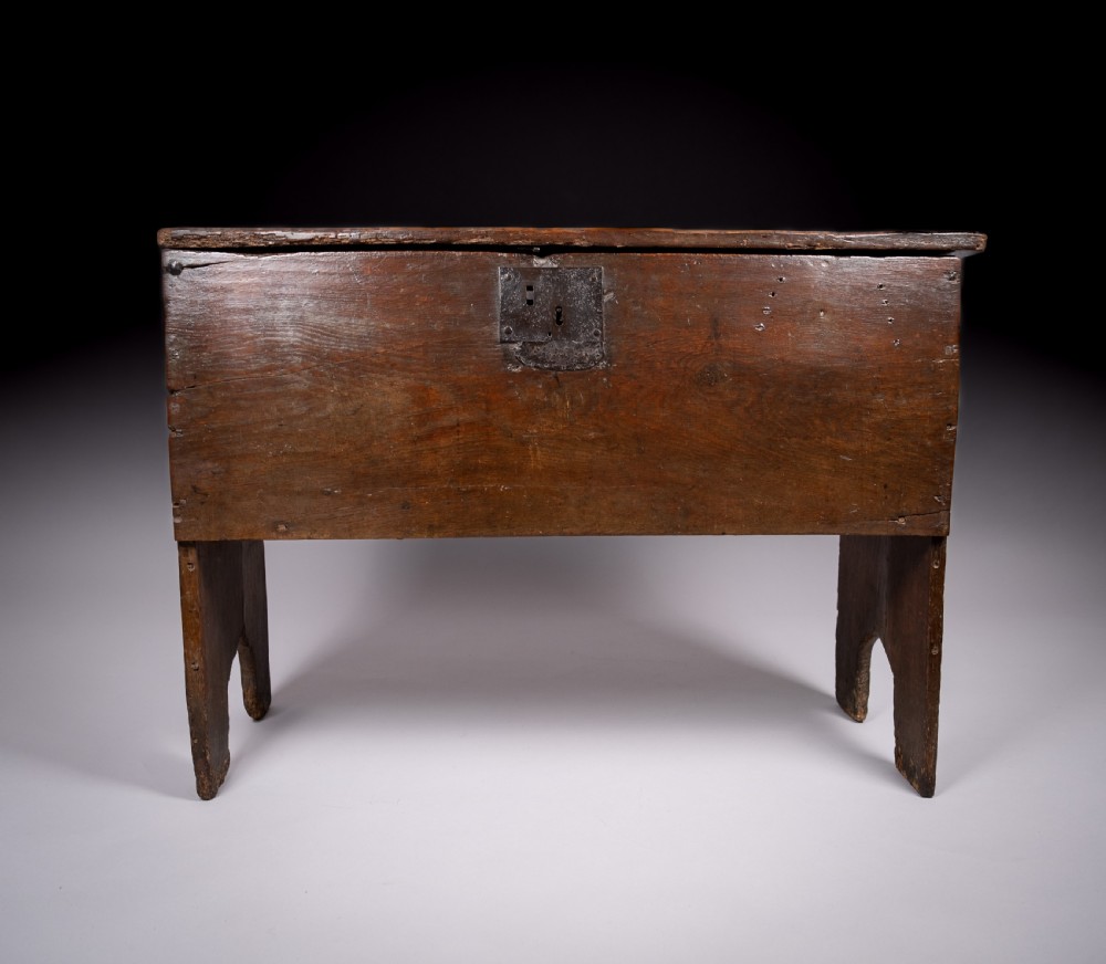 17th Century Oak Six Plank Coffer View II