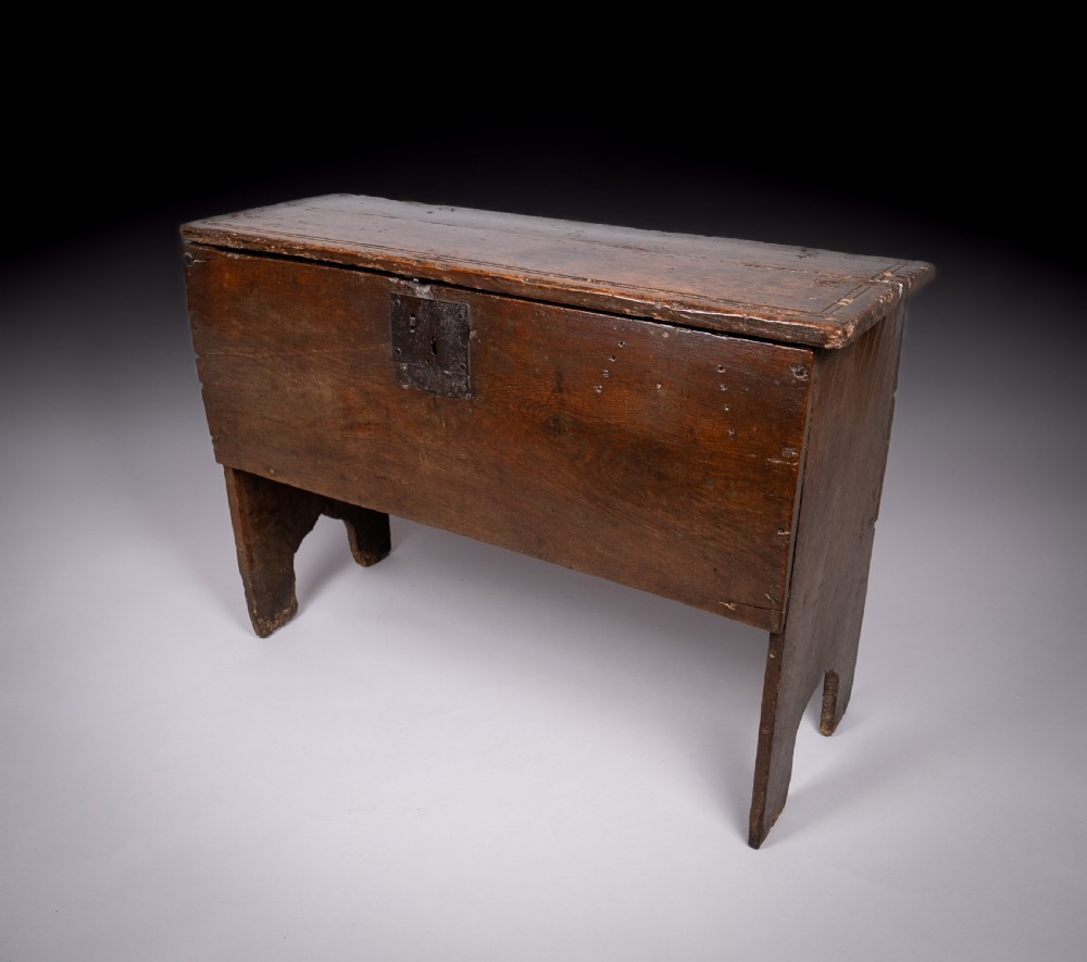 17th Century Oak Six Plank Coffer View IV