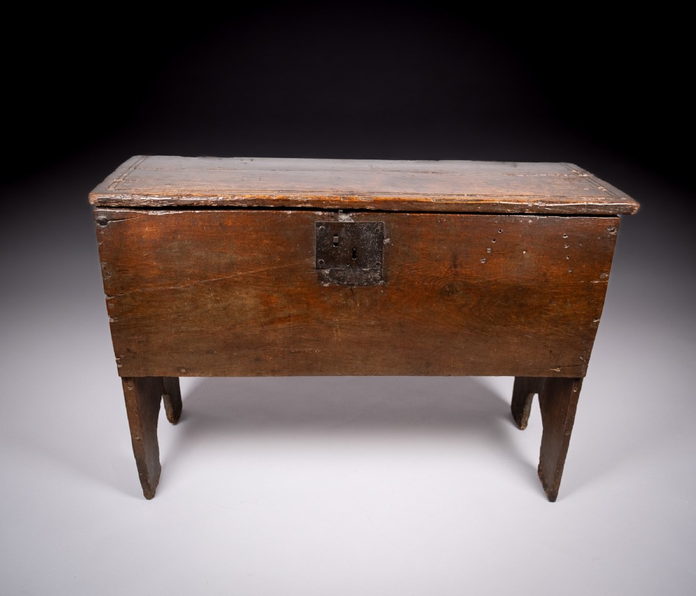 17th Century Oak Six Plank Coffer View V