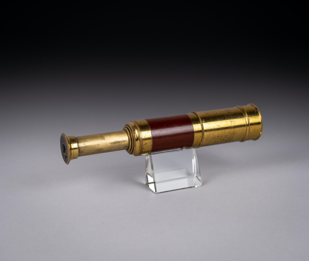 Late 19th Century Three-Draw Mahogany & Brass Telescope