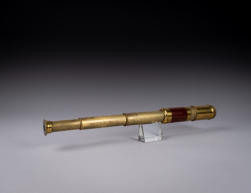 Late 19th Century Three-Draw Mahogany & Brass Telescope View VIII