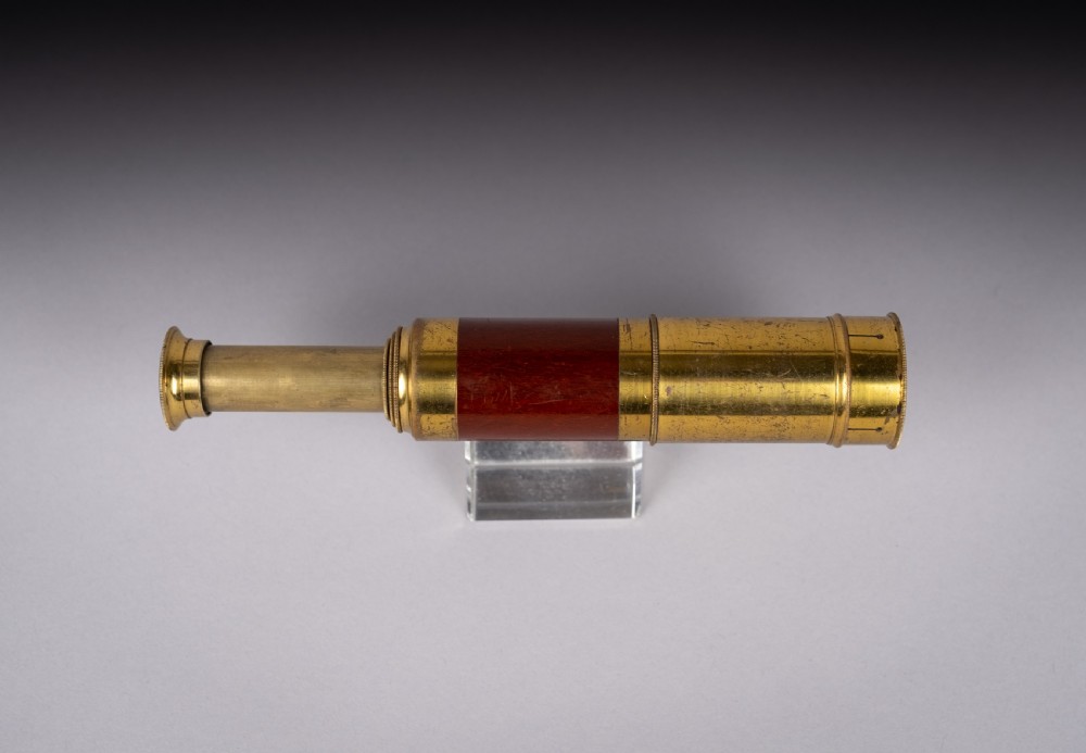 Late 19th Century Three-Draw Mahogany & Brass Telescope View IX
