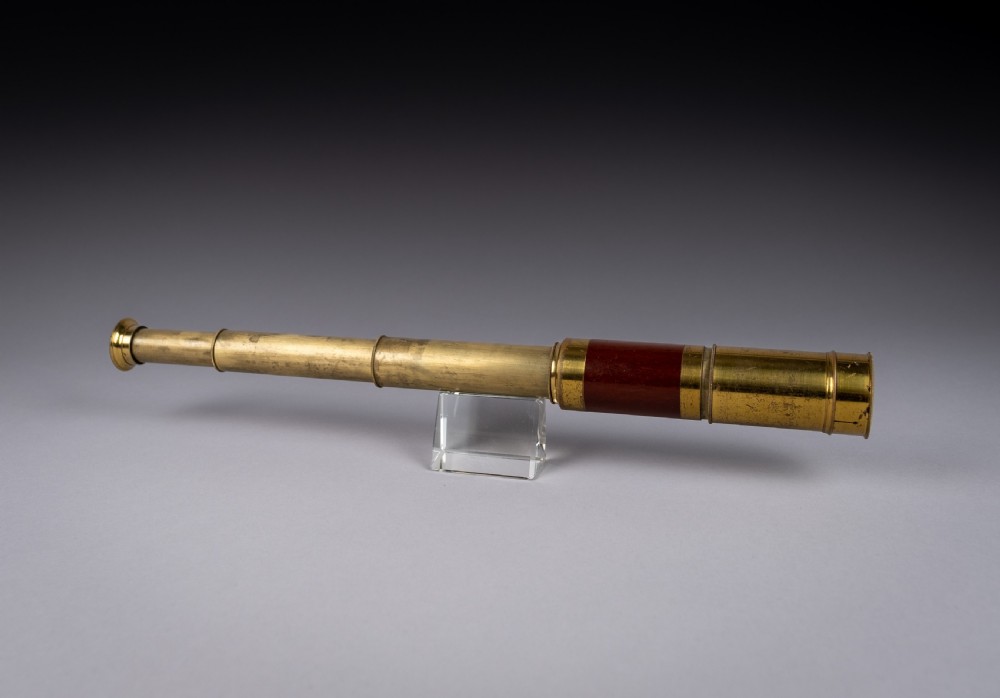 Late 19th Century Three-Draw Mahogany & Brass Telescope View XII