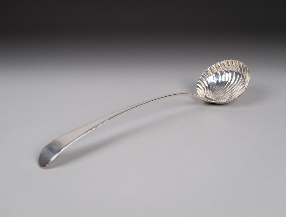 Sterling Silver Ladle by Hester Bateman, London, 1787 (With Case)