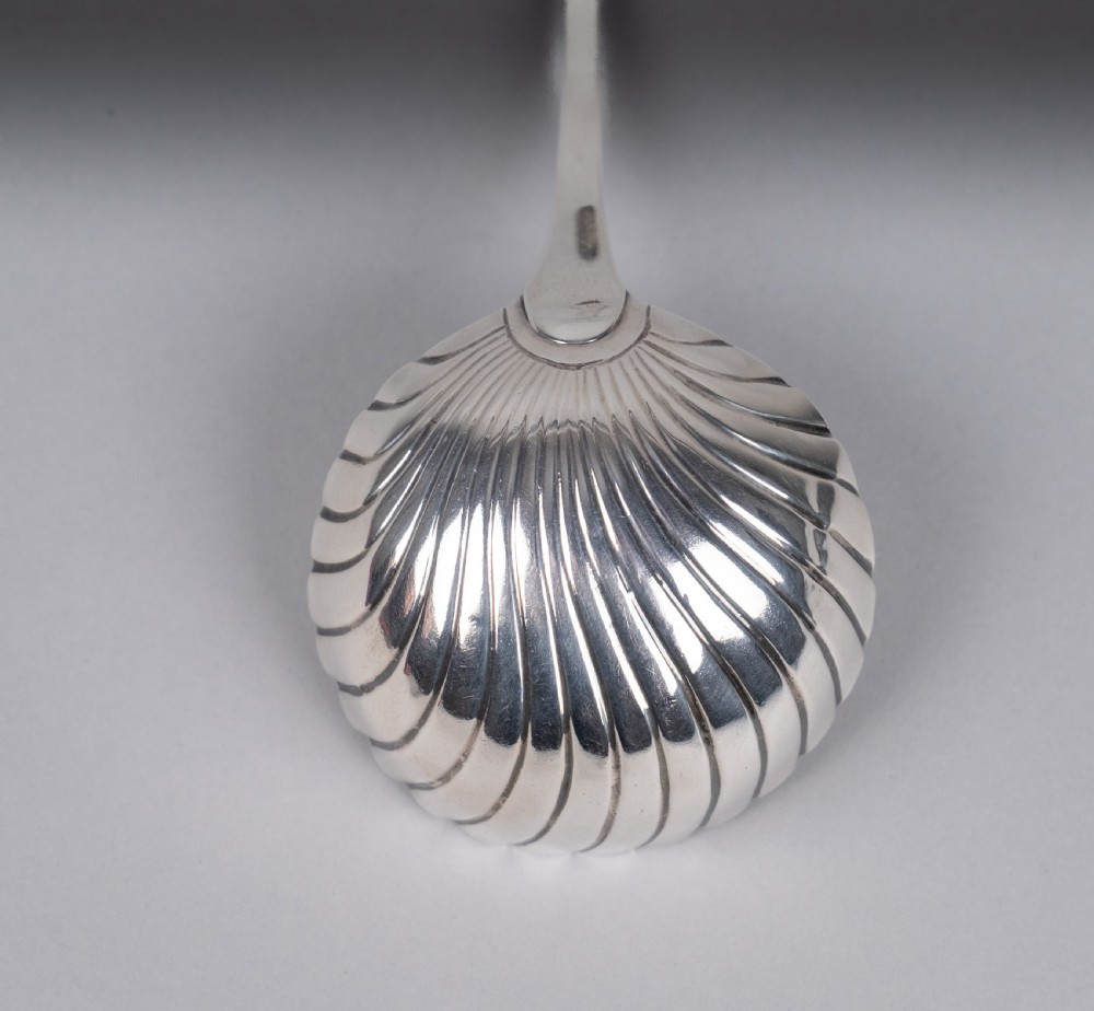 Sterling Silver Ladle by Hester Bateman, London, 1787 (With Case) View V