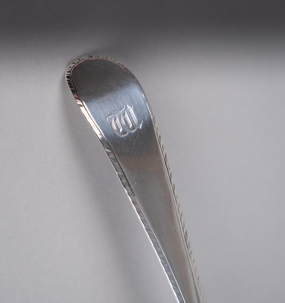Sterling Silver Ladle by Hester Bateman, London, 1787 (With Case) View X