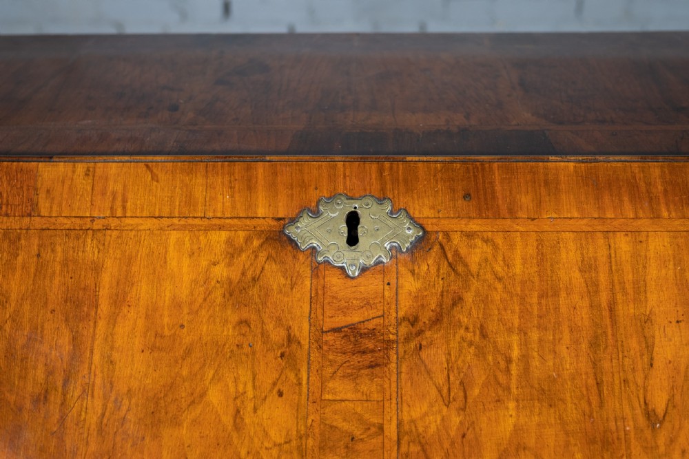 George I Walnut & Featherbanded Bureau, c.1720 View VII