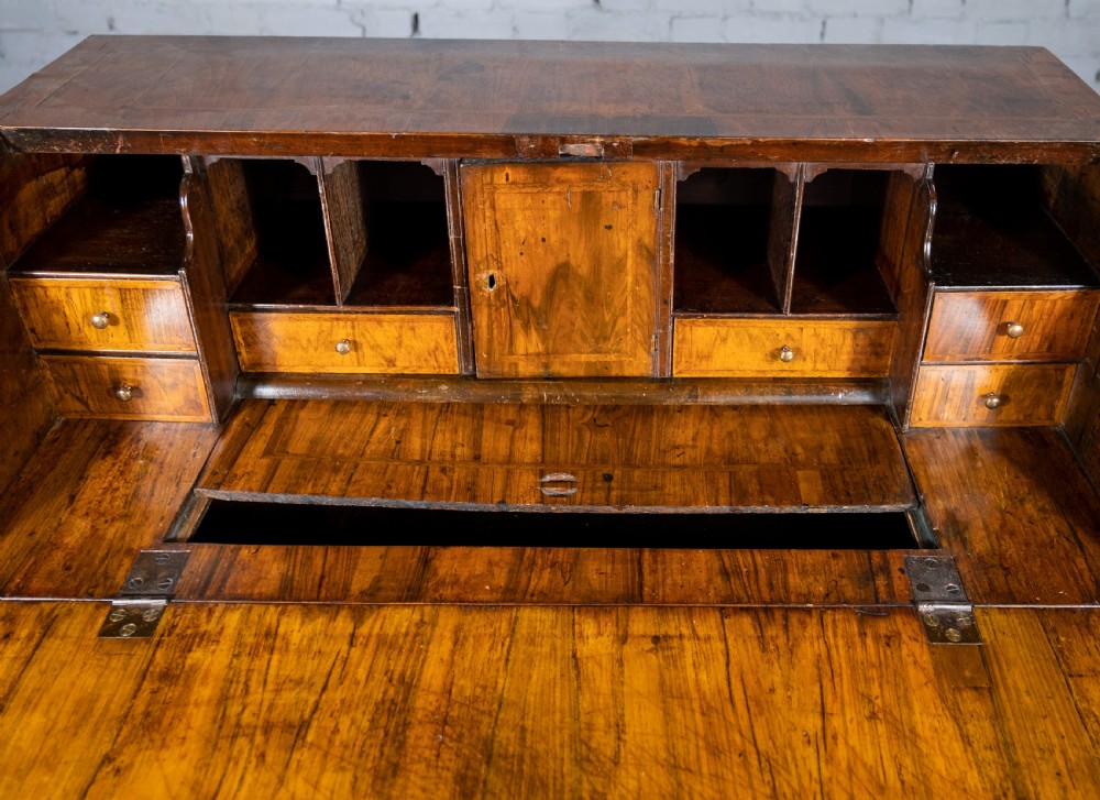 George I Walnut & Featherbanded Bureau, c.1720 View XIII