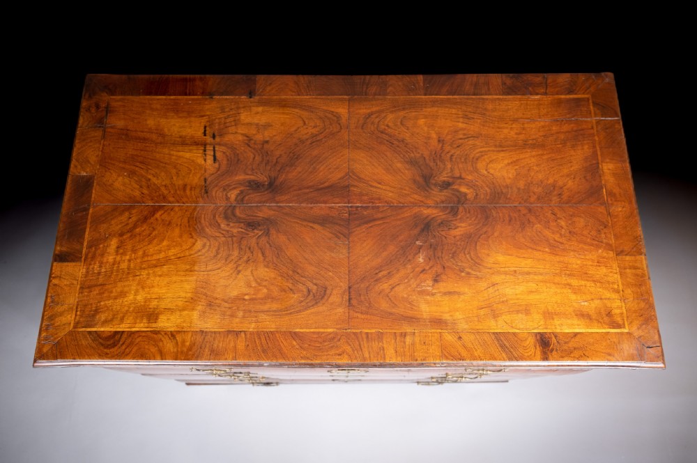 George II Walnut Cross Banded Chest Of Drawers, c.1740 View VIII