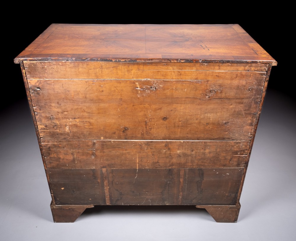 George II Walnut Cross Banded Chest Of Drawers, c.1740 View XVII