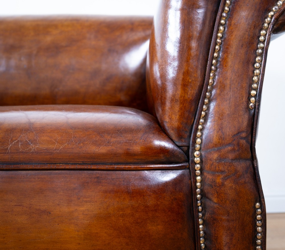 Victorian Double Drop-End Chesterfield Leather Sofa by Robertson & Coleman Ltd, Norwich. View IX