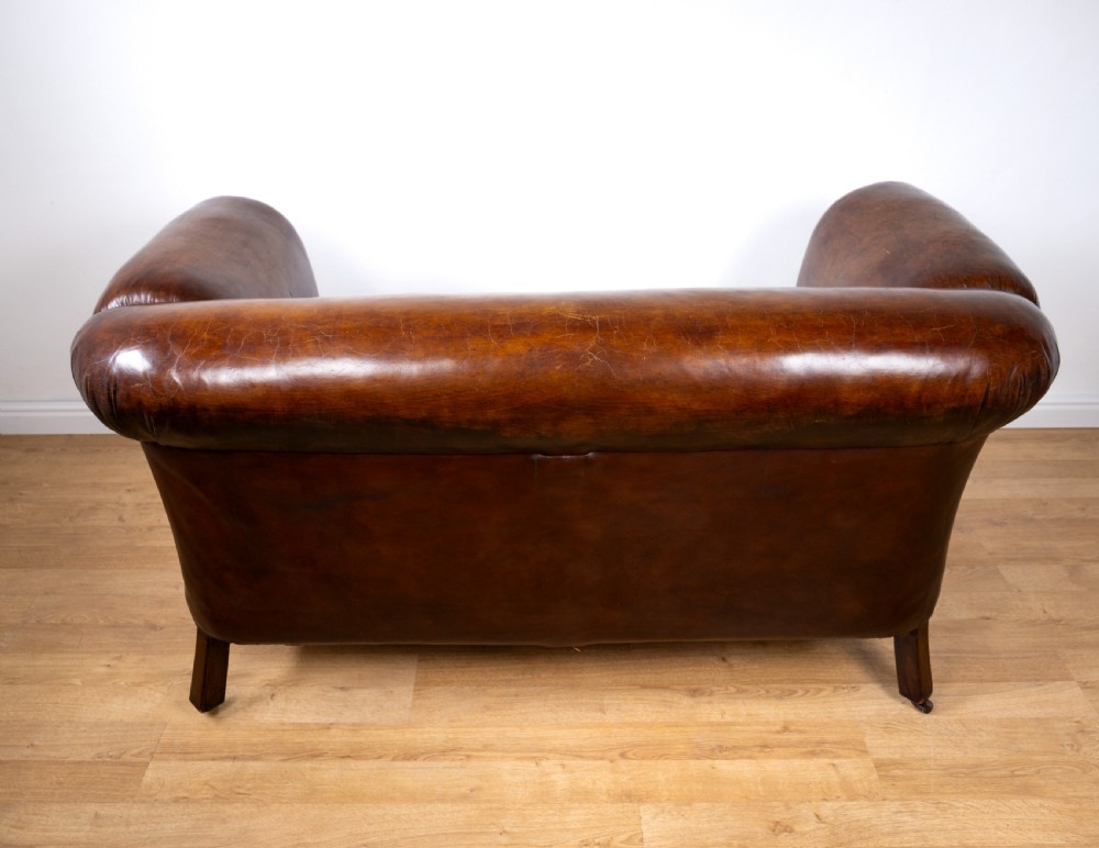 Victorian Double Drop-End Chesterfield Leather Sofa by Robertson & Coleman Ltd, Norwich. View XIII