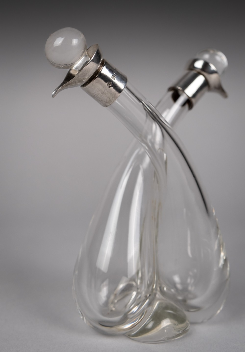 Sterling Silver Double Oil and Vinegar Bottle by William Hutton & Sons, 1922 View IV