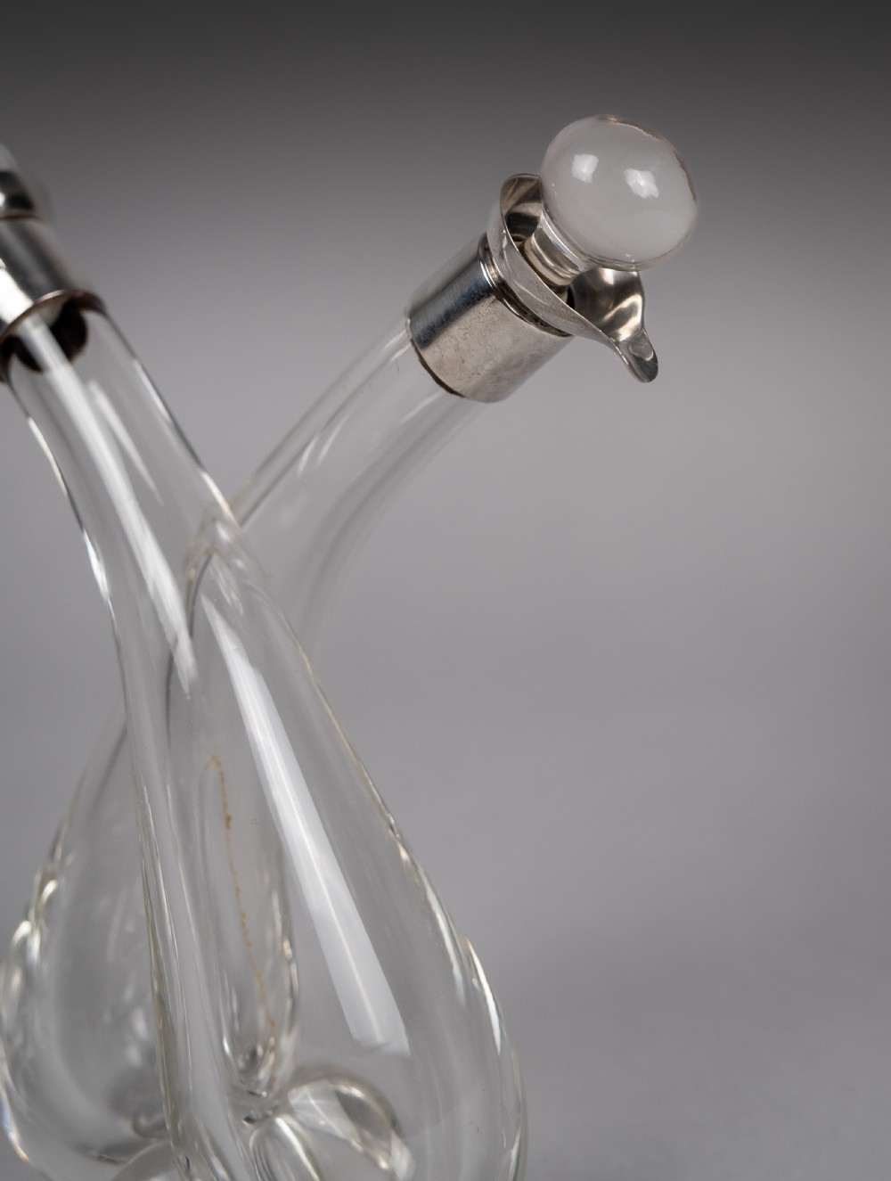 Sterling Silver Double Oil and Vinegar Bottle by William Hutton & Sons, 1922 View VI